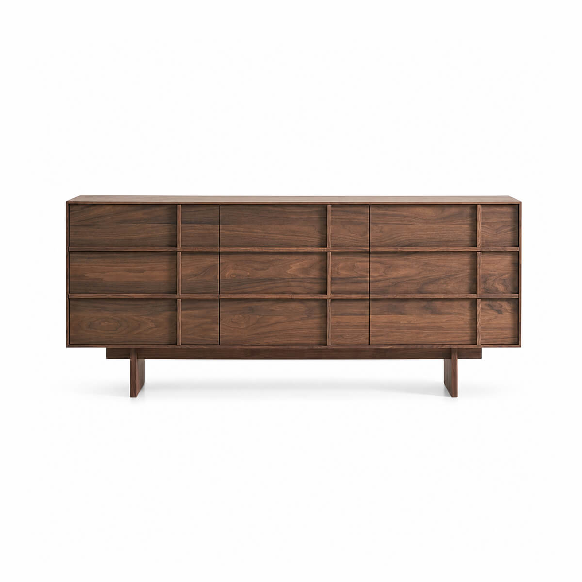 Field Chest of 9 Drawers in walnut finish