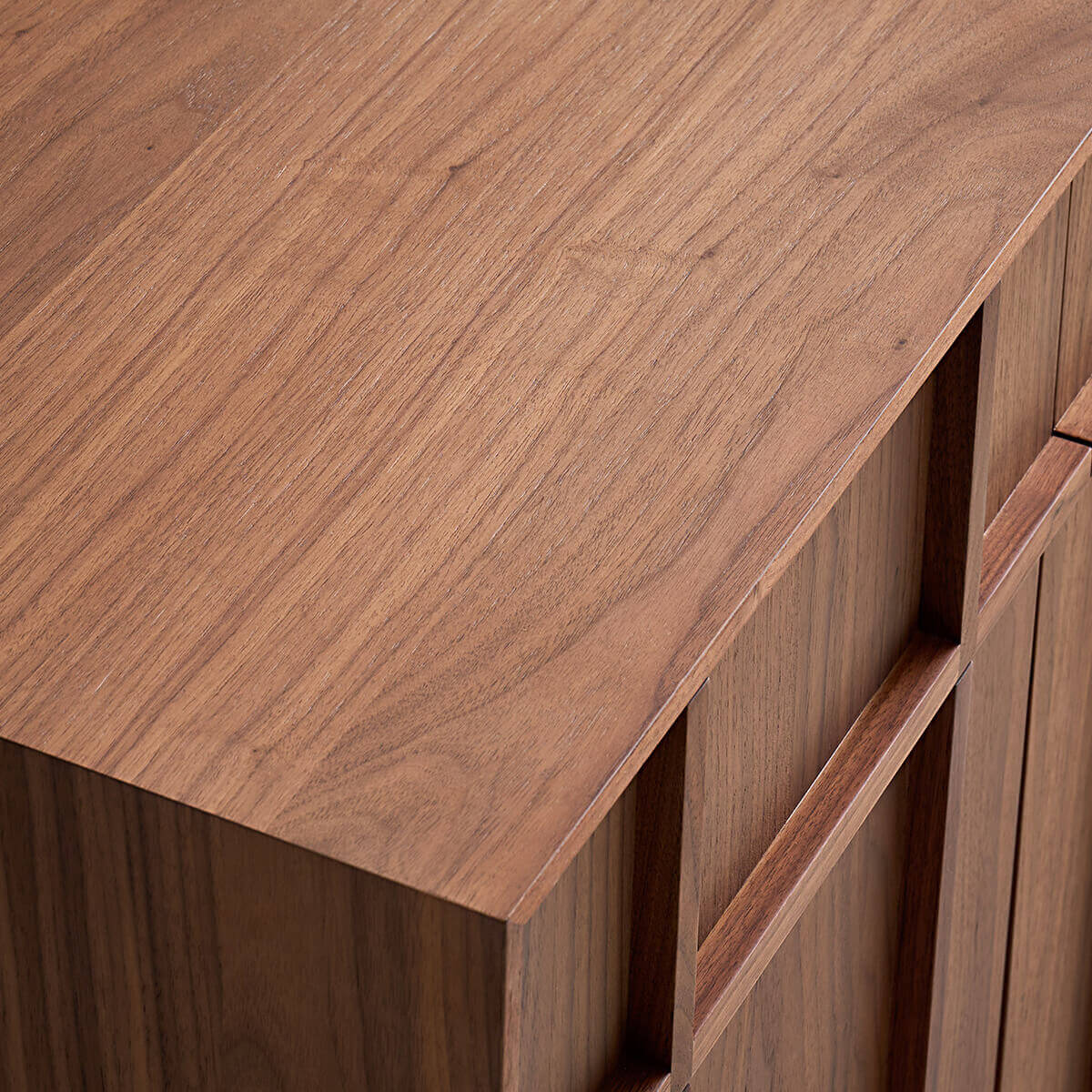 Walnut timber top detail of the Field Modular Storage Cabinet