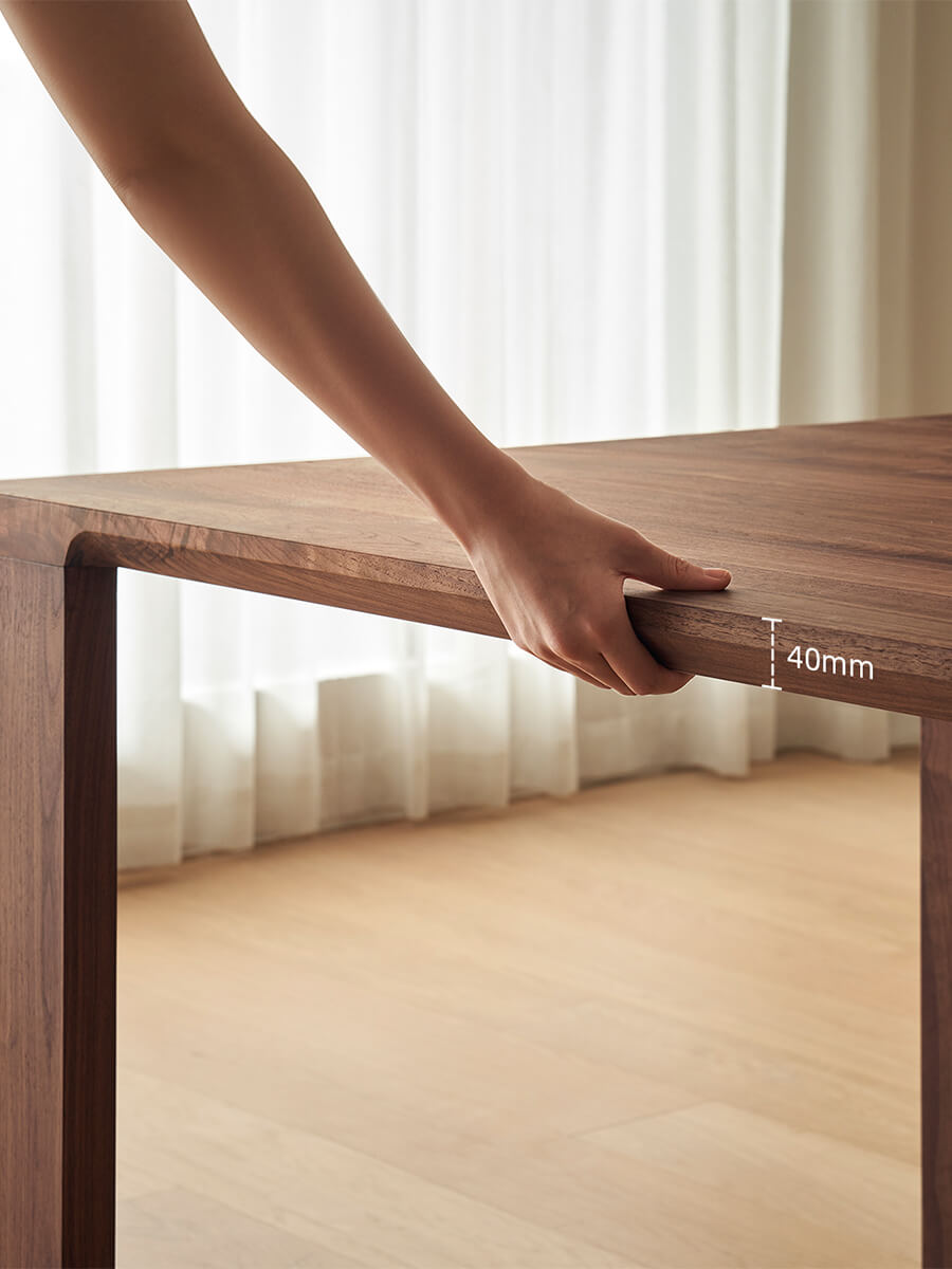 flemington solid walnut dining table thickness table top