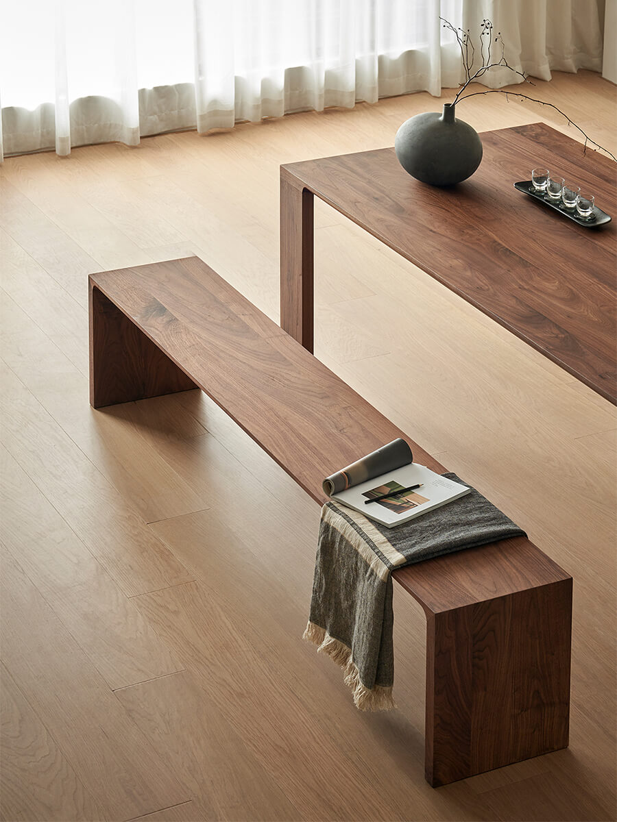 Flemington Solid Walnut Bench