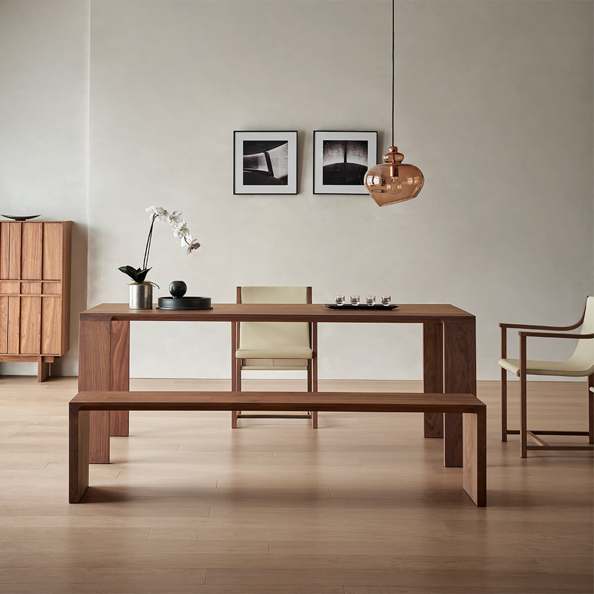 Flemington Solid Walnut Bench