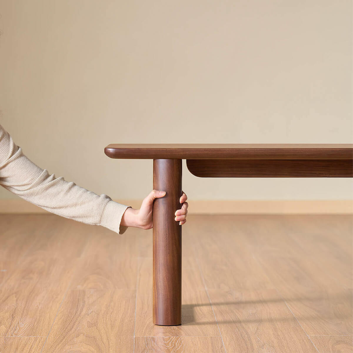 strong solid walnut leg