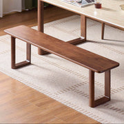 Forma Solid Walnut Dining Bench paired with the Forma Solid Walnut Dining Table
