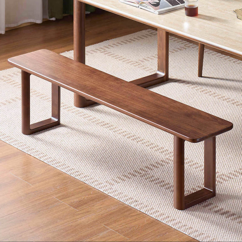 Forma Solid Walnut Dining Bench
