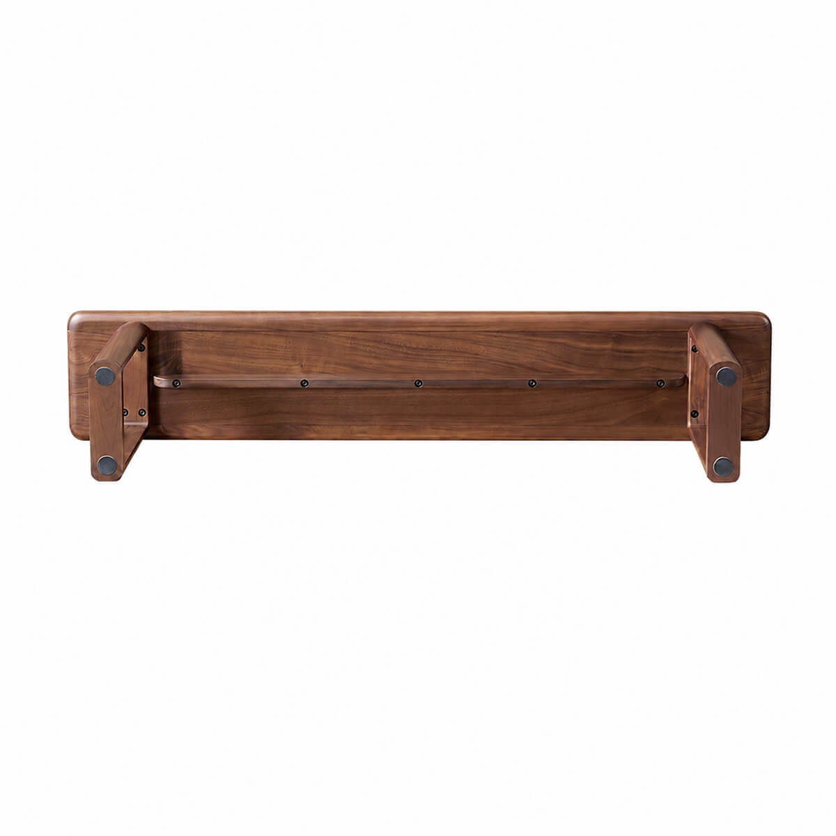 Underside construction of the Forma Solid Walnut Dining Bench