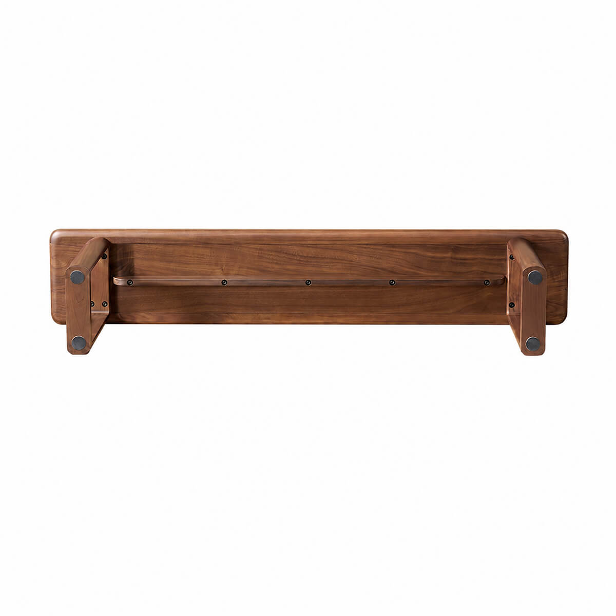Underside construction of the Forma Solid Walnut Dining Bench