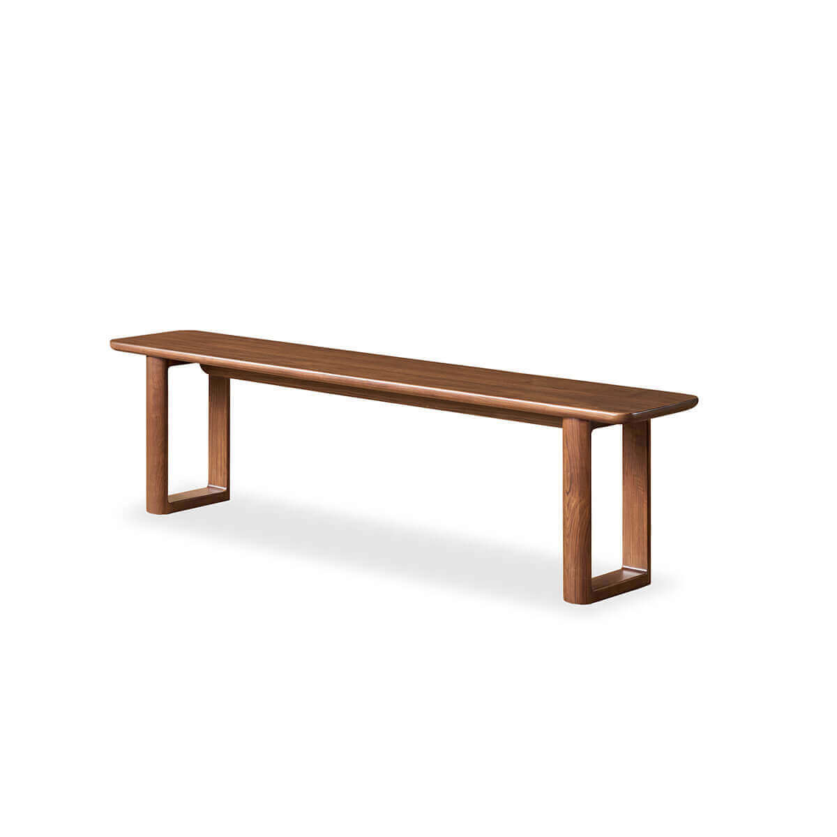 Forma Solid Walnut Dining Bench in 100% solid American walnut