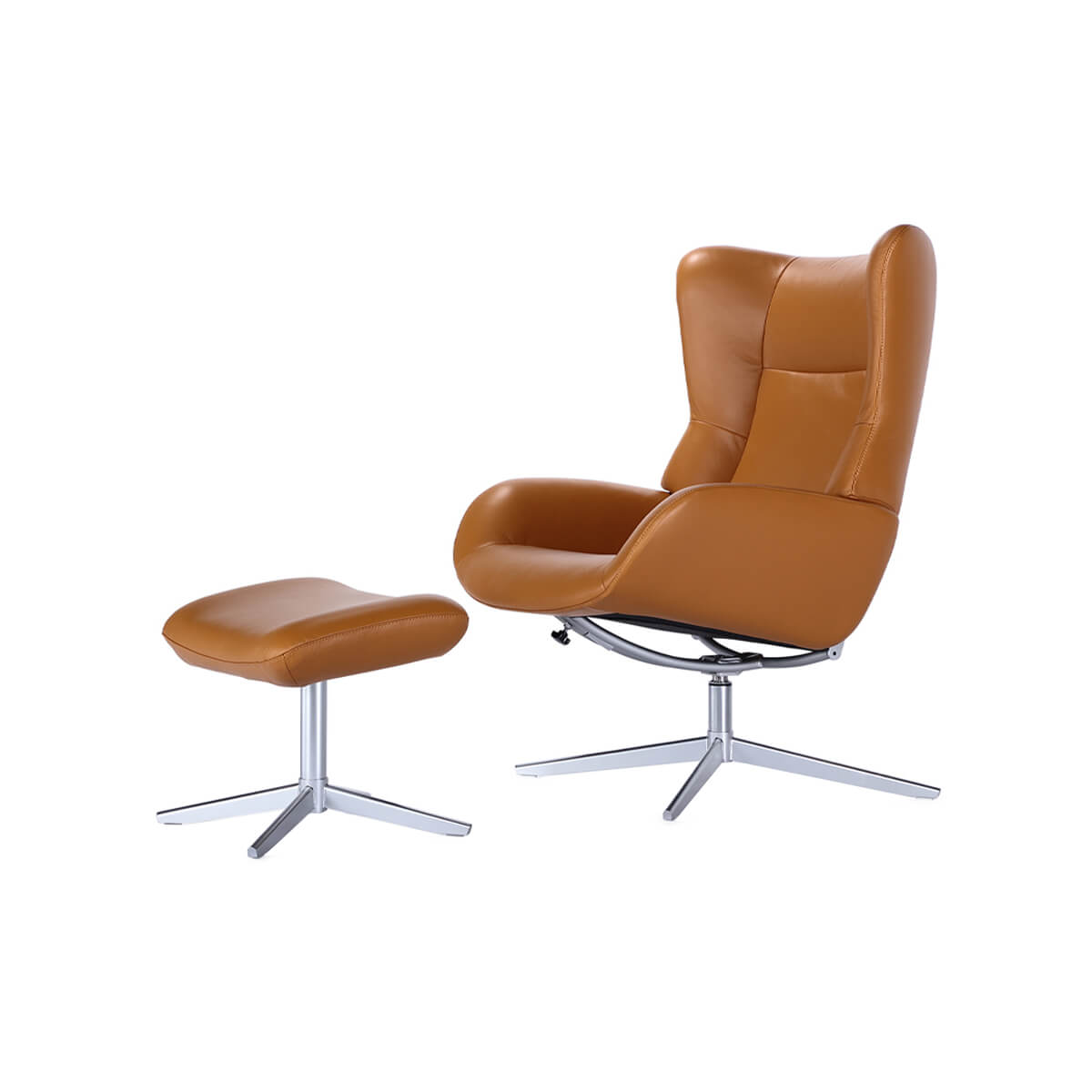 KEBE Fox Swivel Recliner Chair and Stool