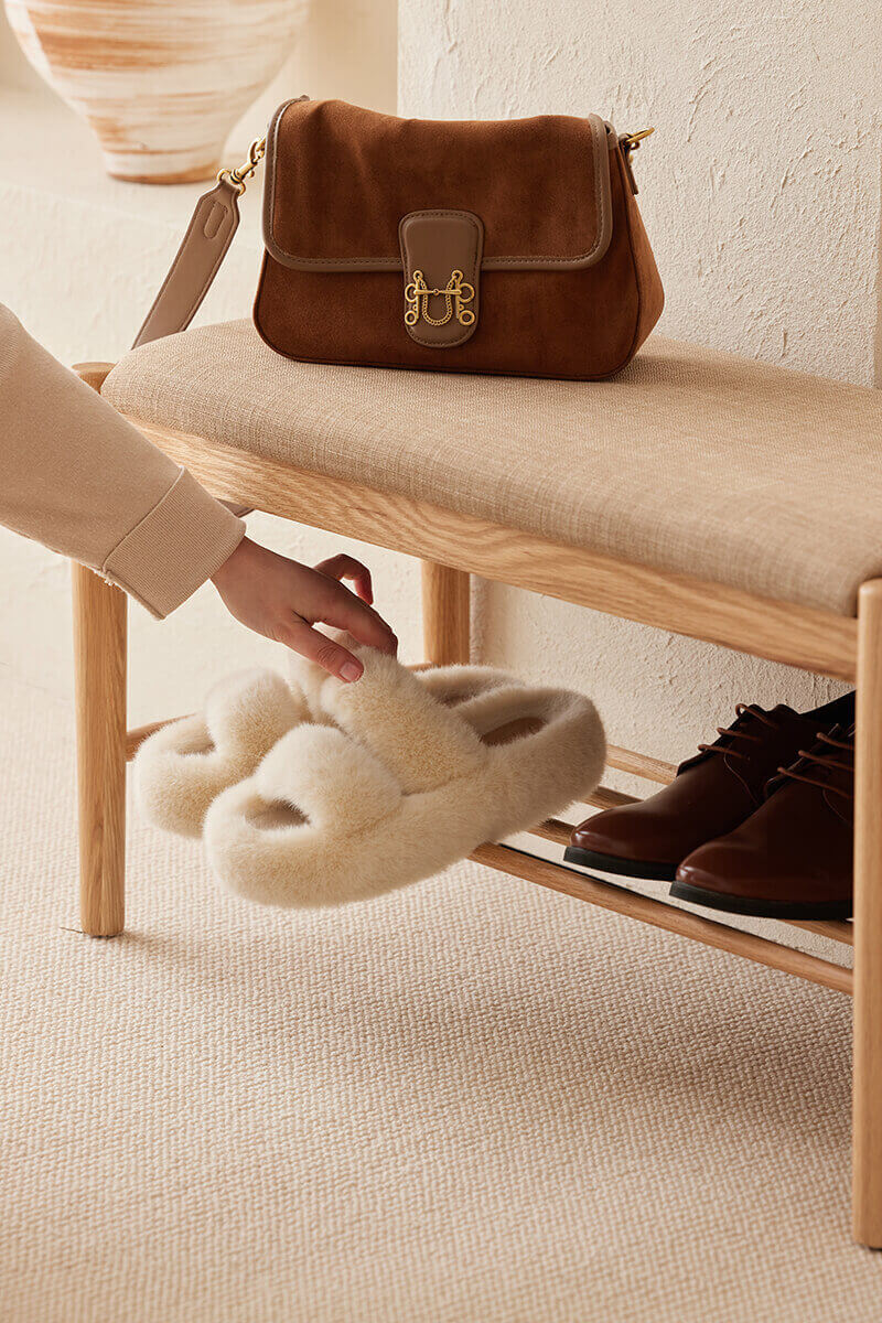 Fuji Solid Oak Hallway Bench designed for comfortable everyday shoe changing