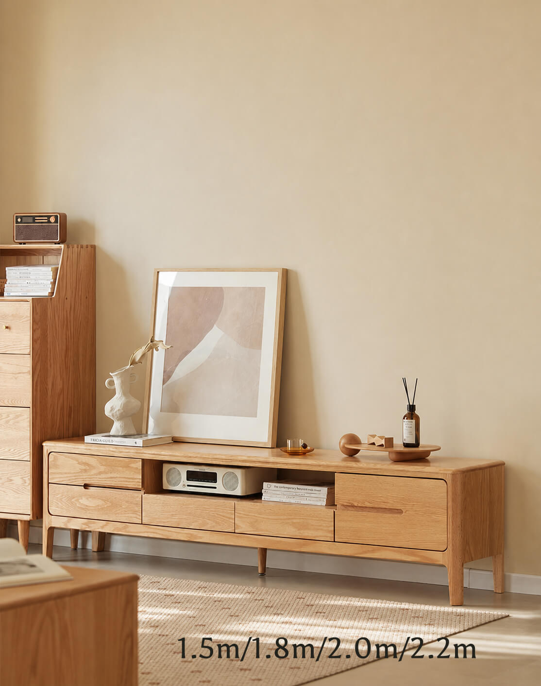Gamo Solid Oak TV Unit available in multiple sizes