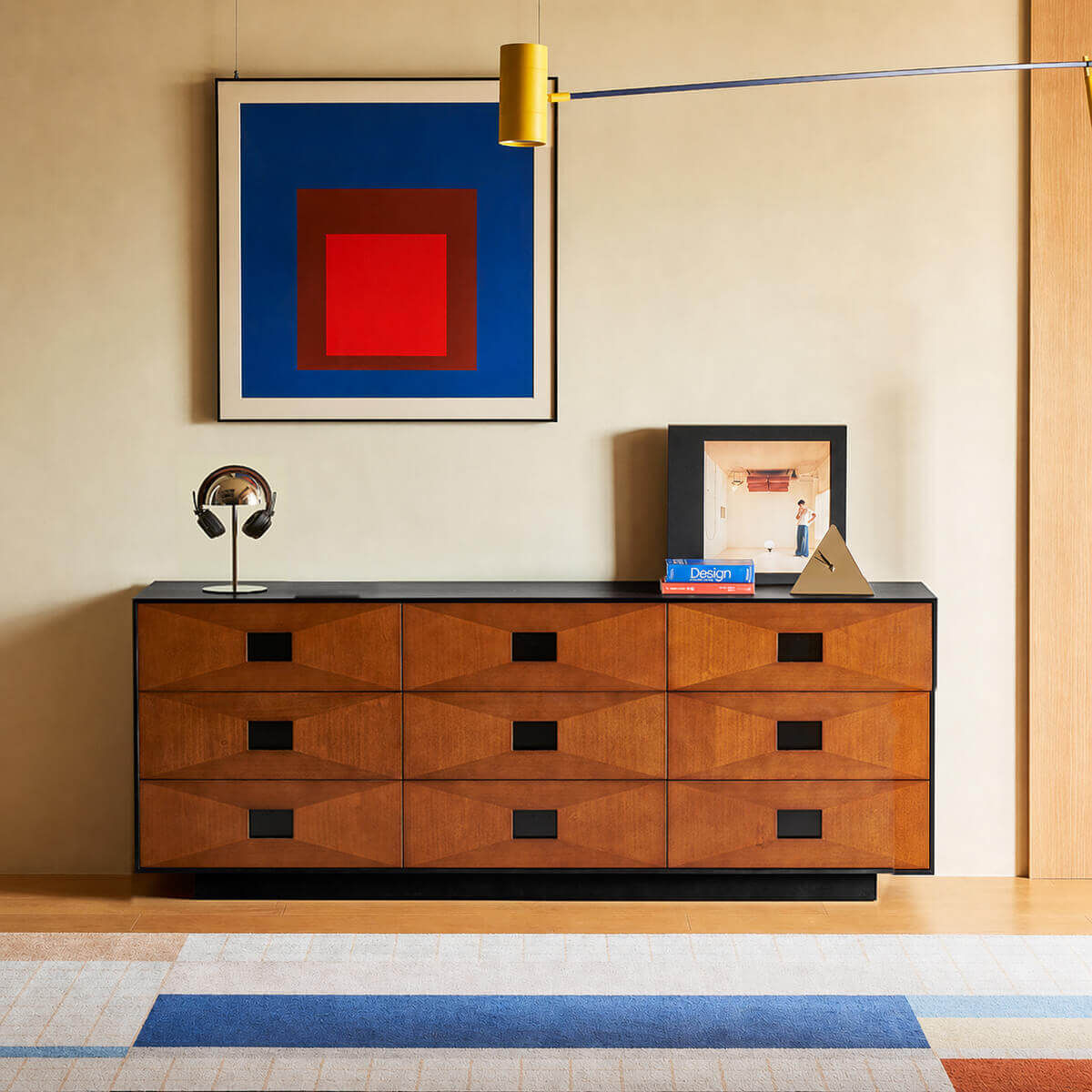 Gentle 6 Drawer Chest of Drawers with geometric drawer fronts