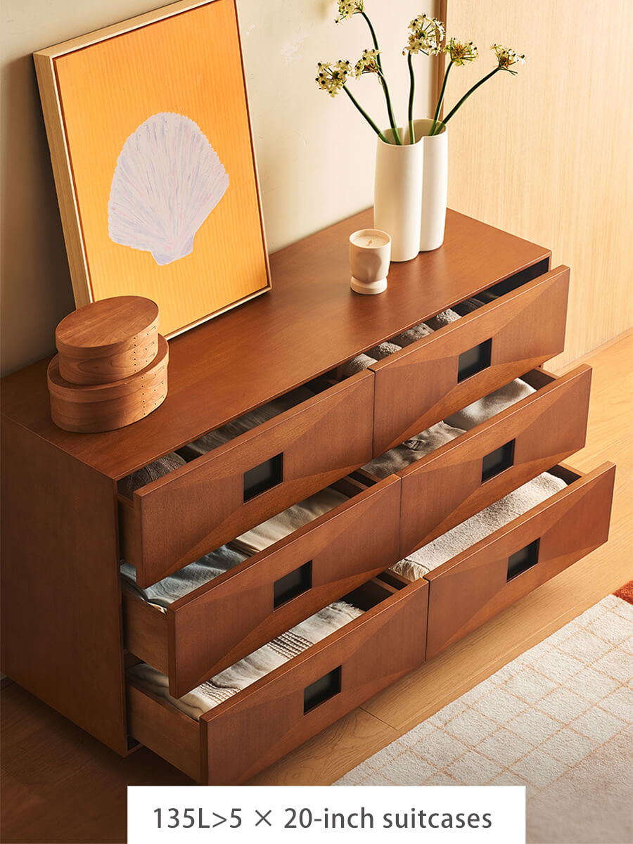 Gentle 6 Drawer Chest of Drawers storage capacity