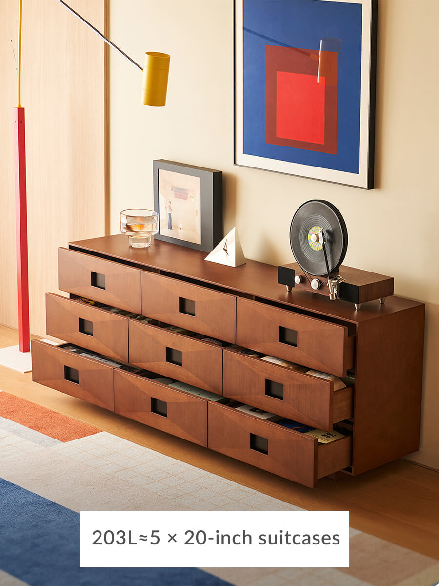 Gentle 9 Drawer Chest of Drawers storage capacity