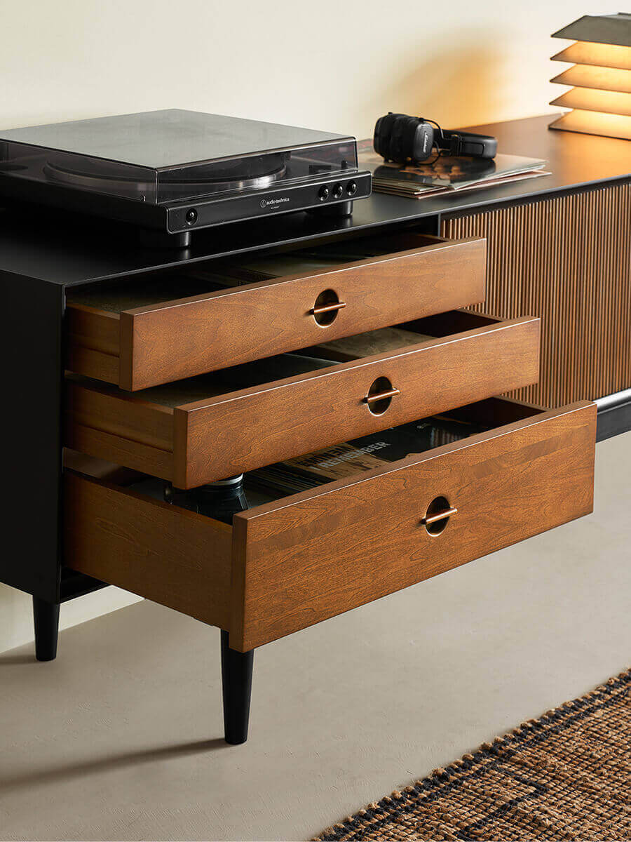 Gentle Solid Wood TV Unit-B