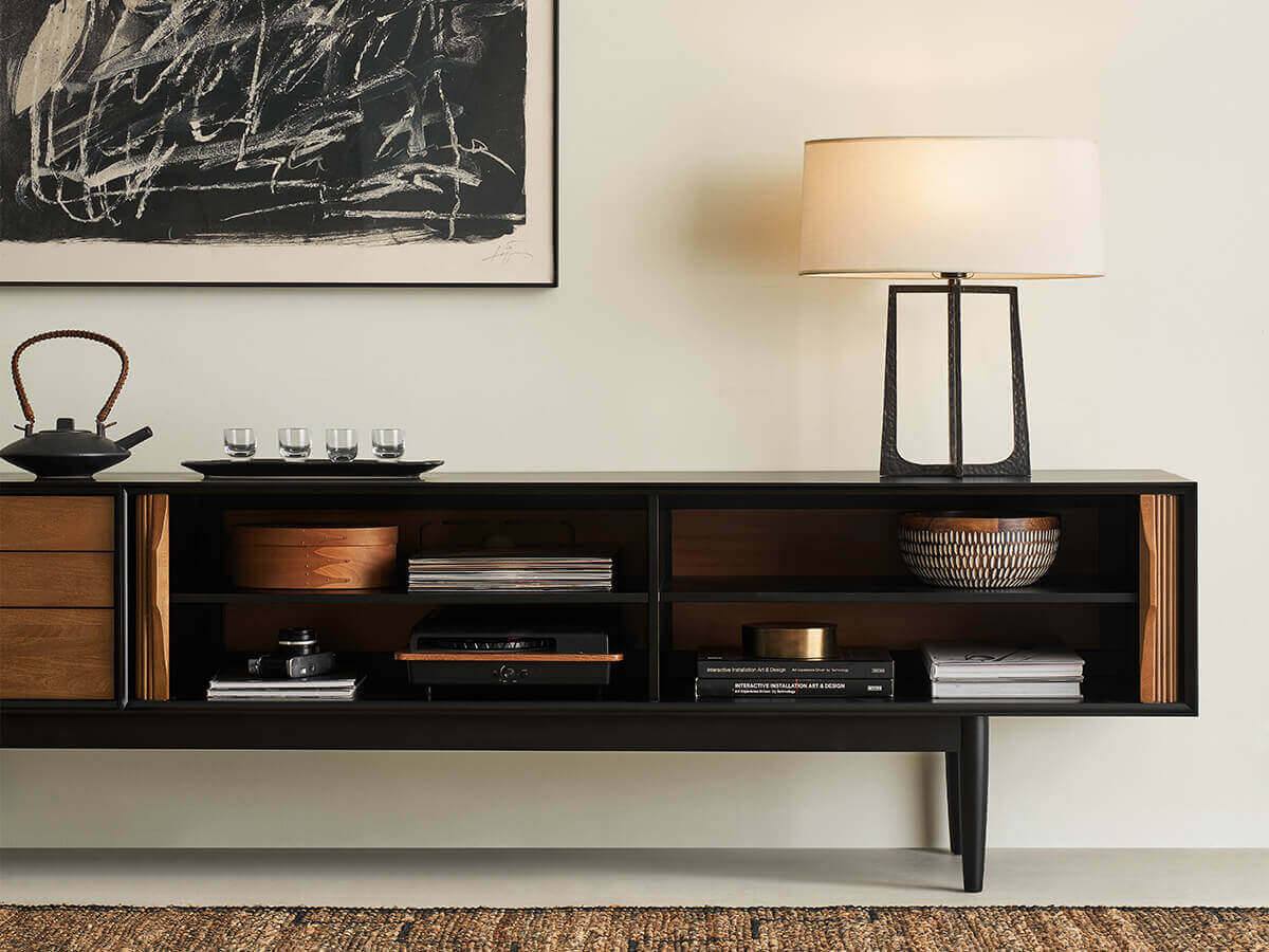 Gentle Solid Wood TV Unit-B