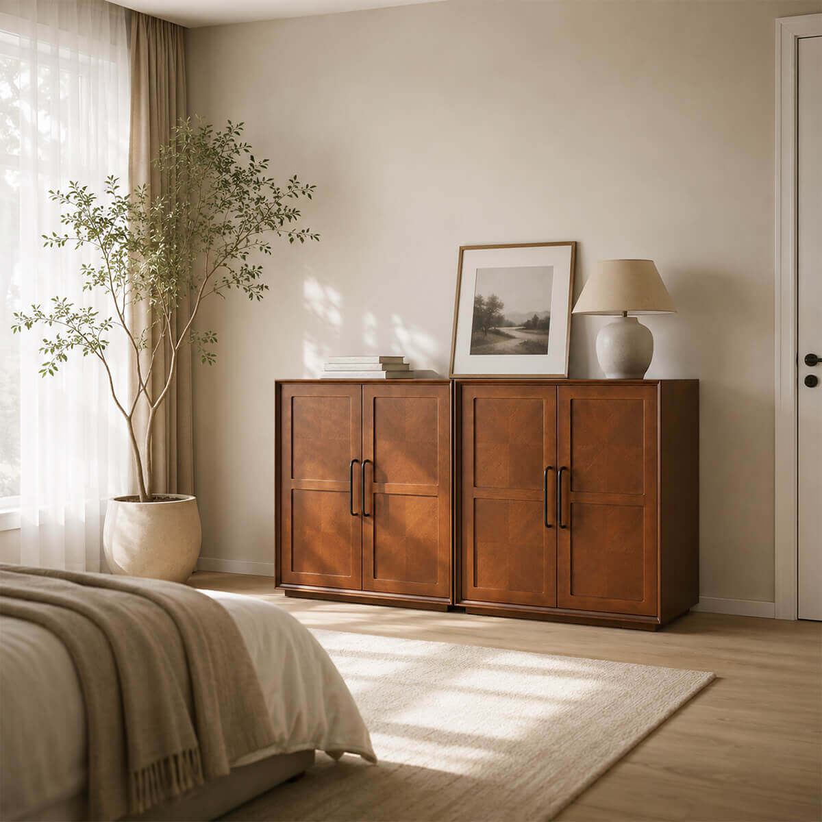 Gentle Designer Cabinet used as bedroom storage