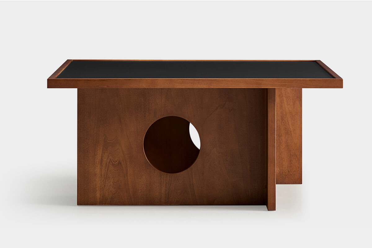 Gentle Black Sintered Stone Coffee Table front view