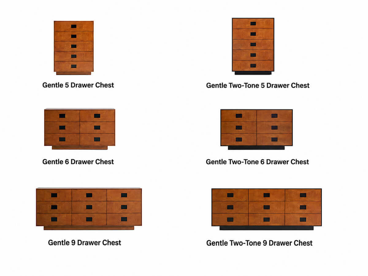 Gentle Chest of Drawers size comparison guide
