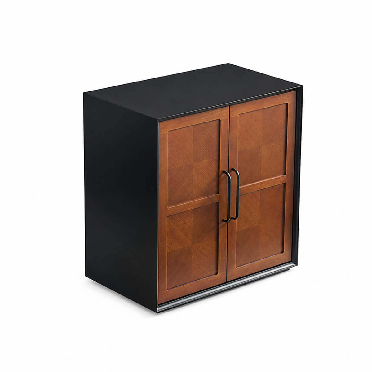 Gentle Designer Cabinet with black side panels on a white background