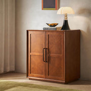 Gentle Designer Cabinet used as a hallway storage cabinet