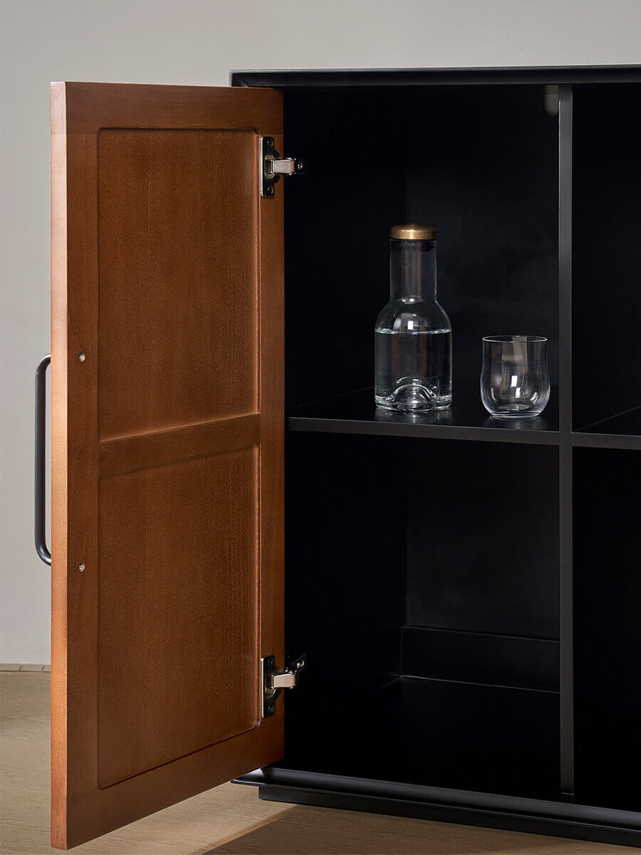 Gentle Designer Cabinet used as living room storage