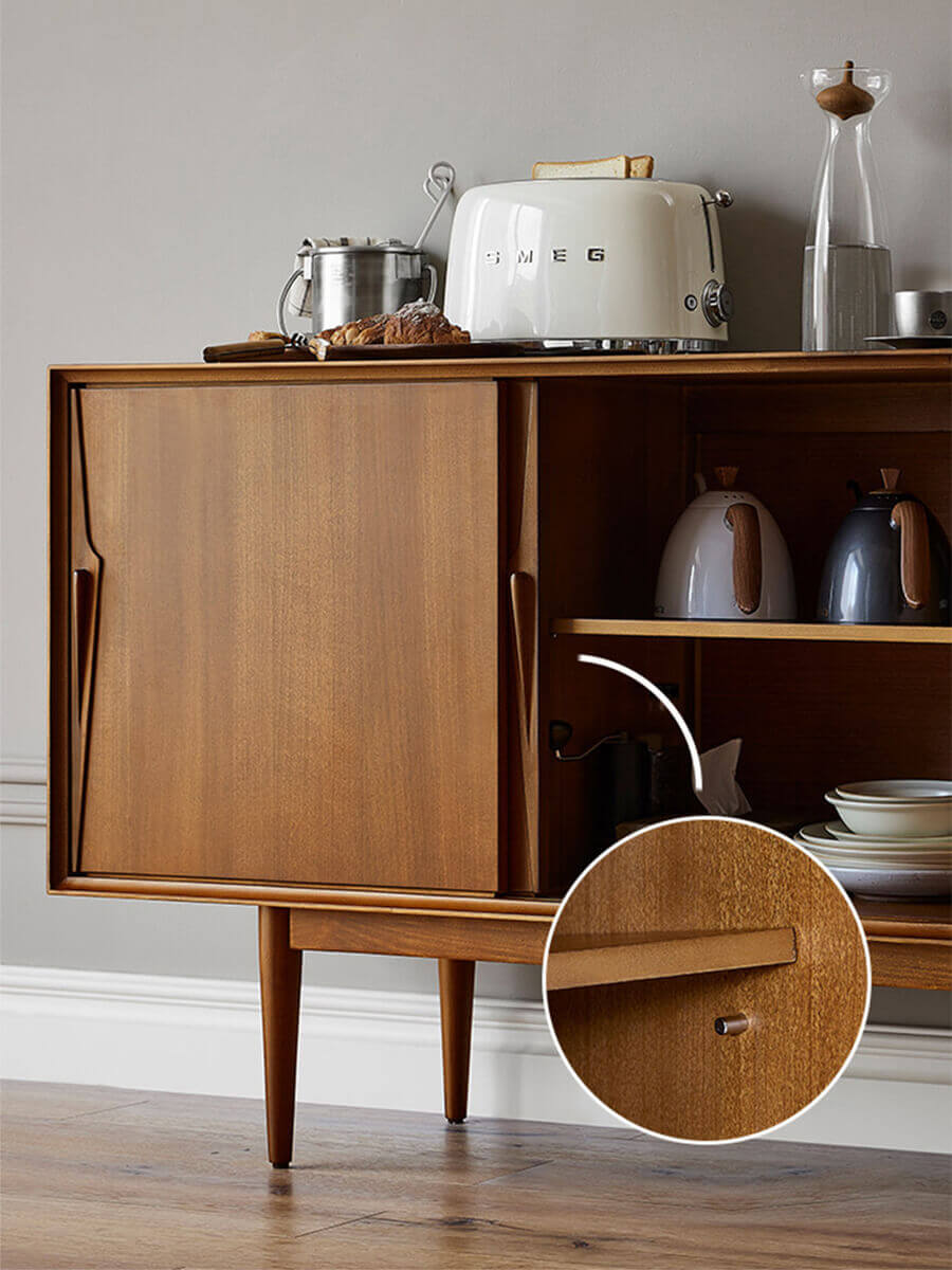 Gentle Luna Sideboard adjustable shelf detail