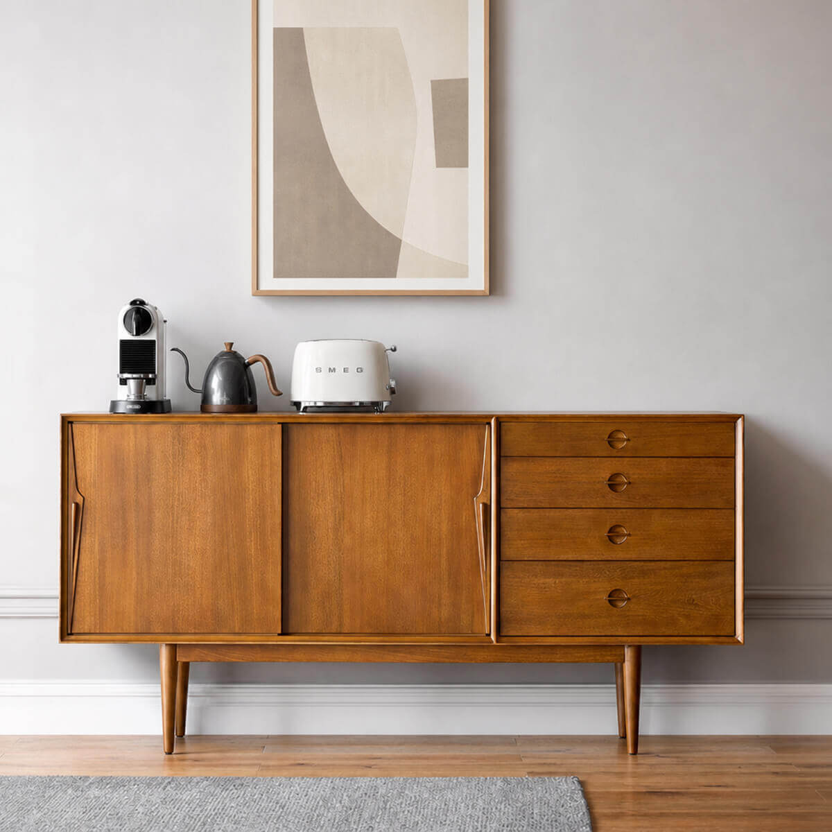 Gentle Luna Sideboard with sliding doors and drawers