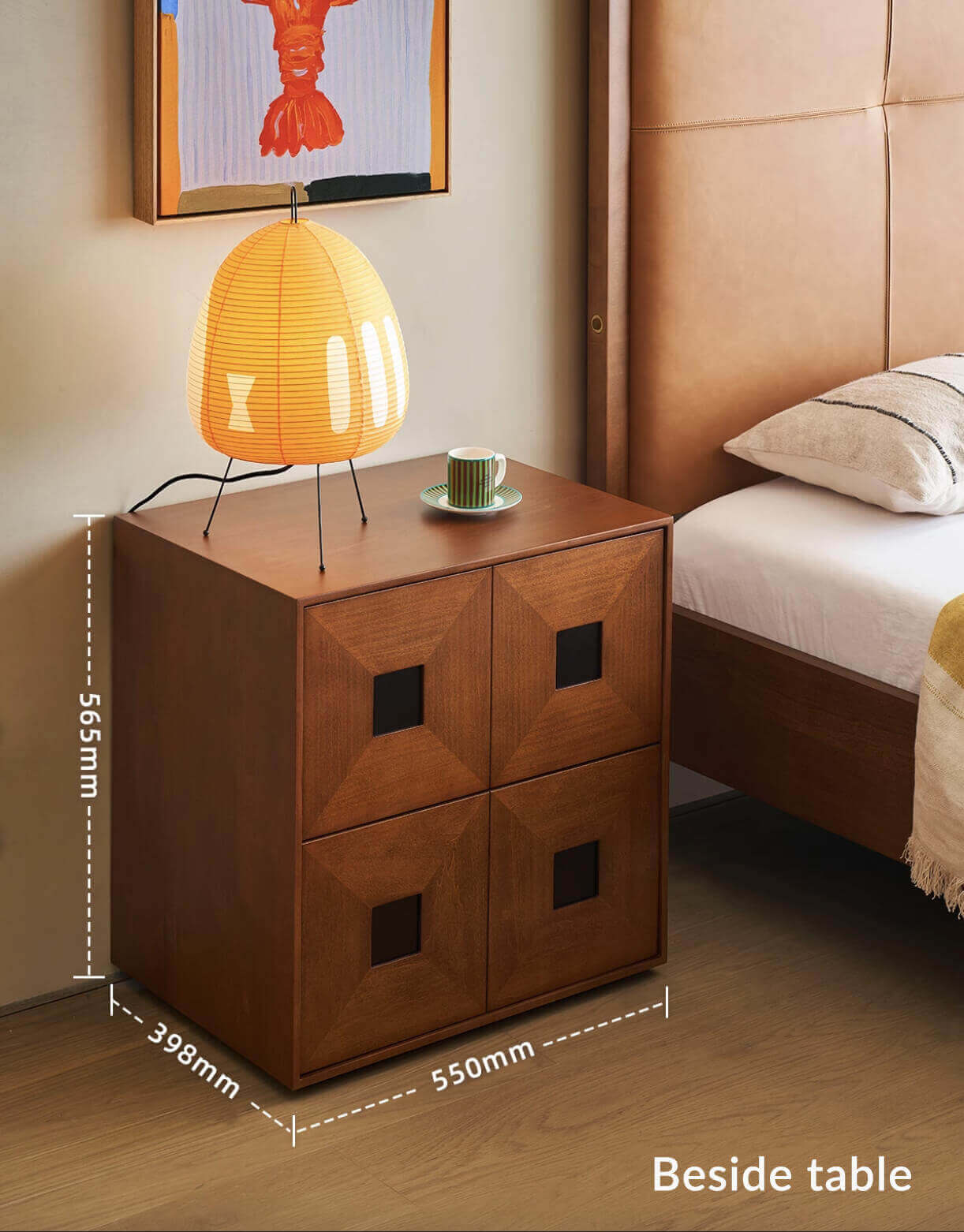 Gentle Modular Cabinet used as a modern bedside table