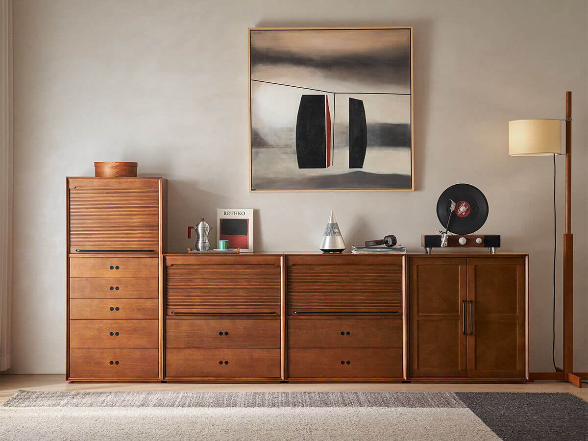 Gentle modular storage system with multiple cabinet configurations