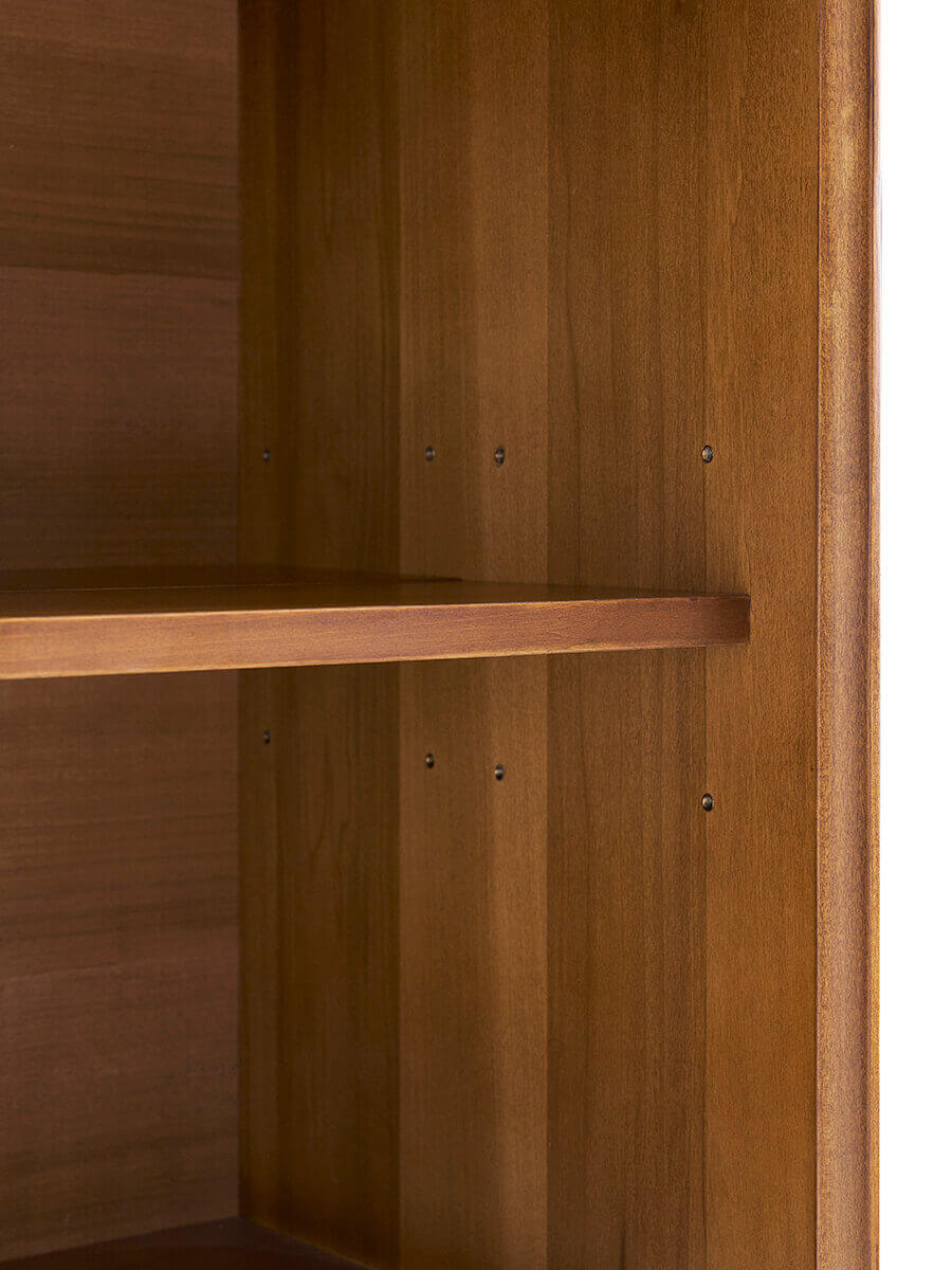 Adjustable shelf detail inside Gentle Sideboard cabinet