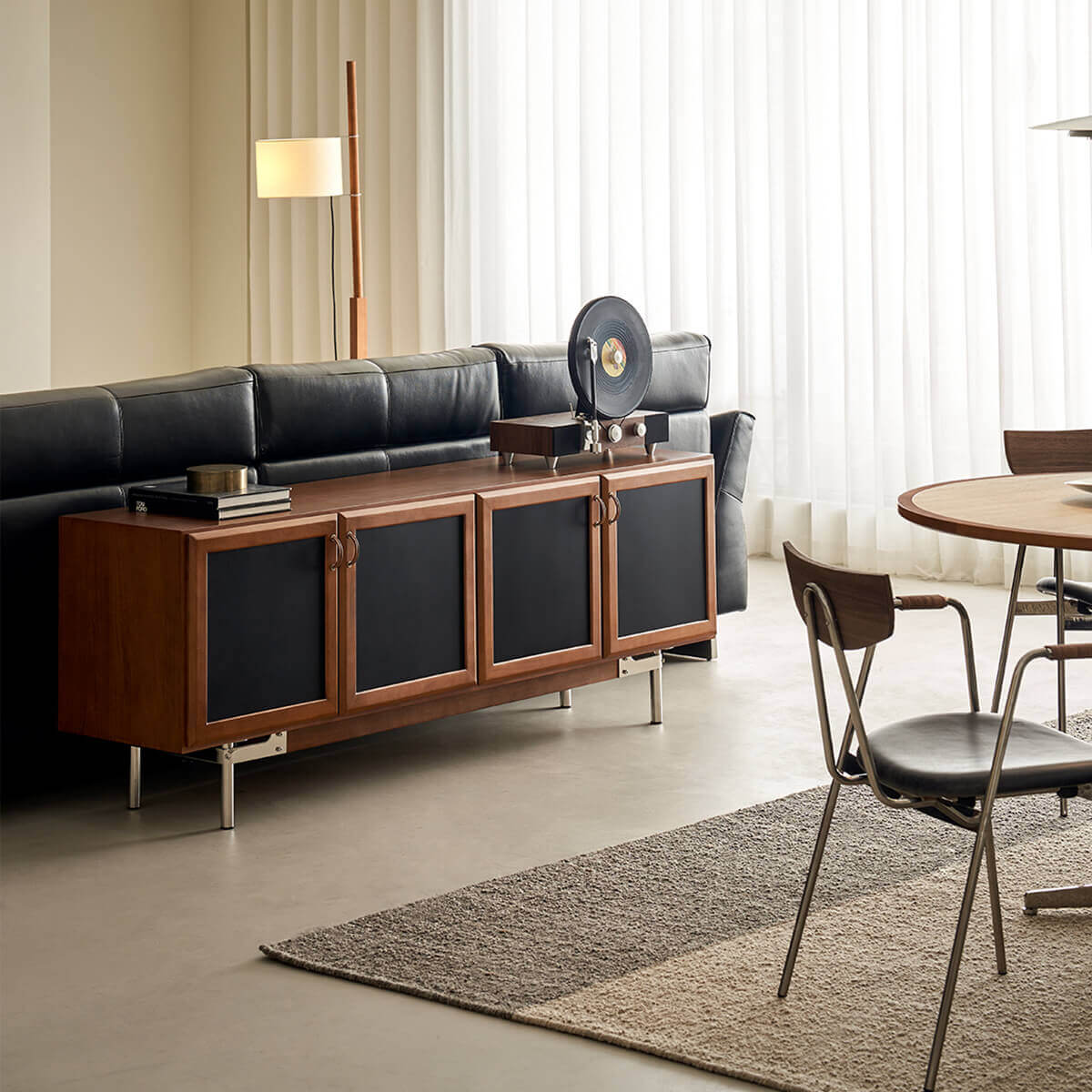 Gentle Ribbon TV Unit used as a media console