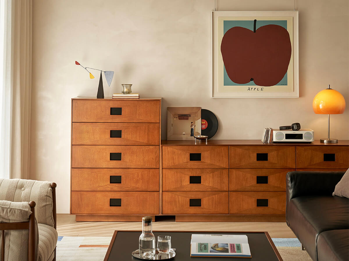 Gentle storage collection with matching drawer chests