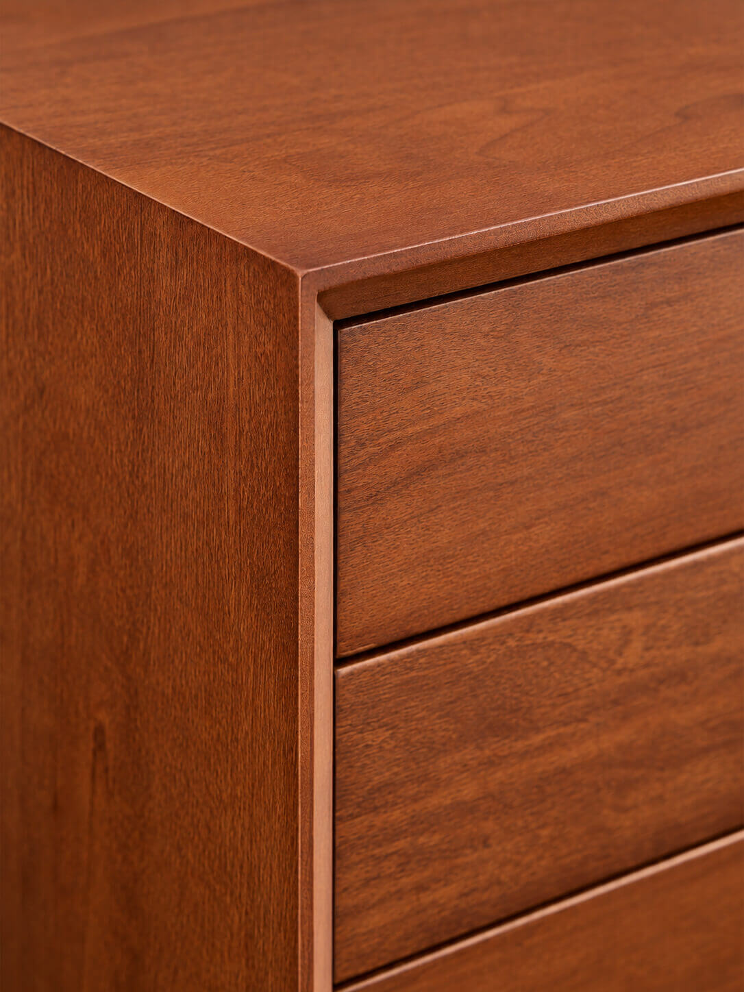 Gentle Tambour TV Unit with plinth base corner detail