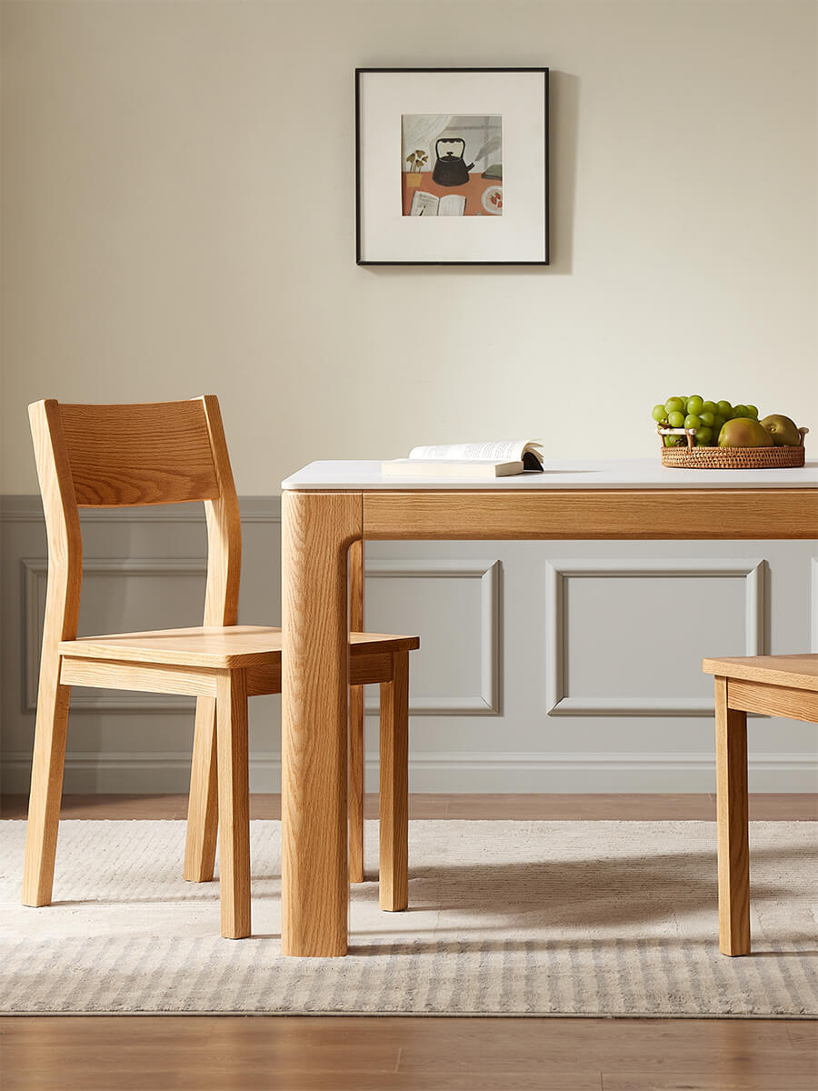Side view of Griffen Solid Oak Dining Chair