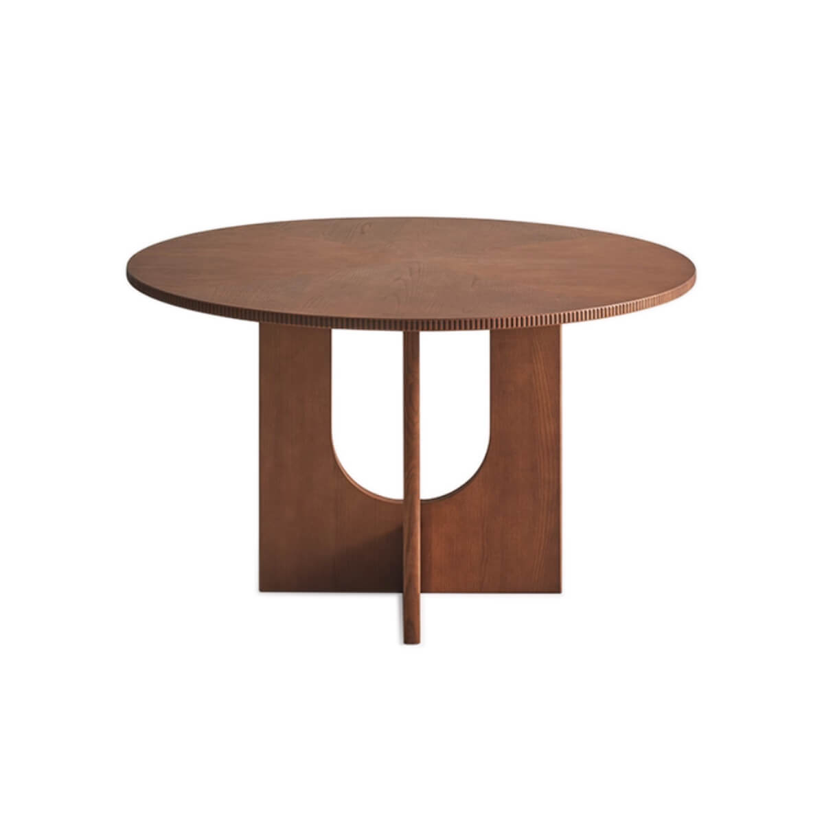 Hannah Dining Table boxwood veneer top white background