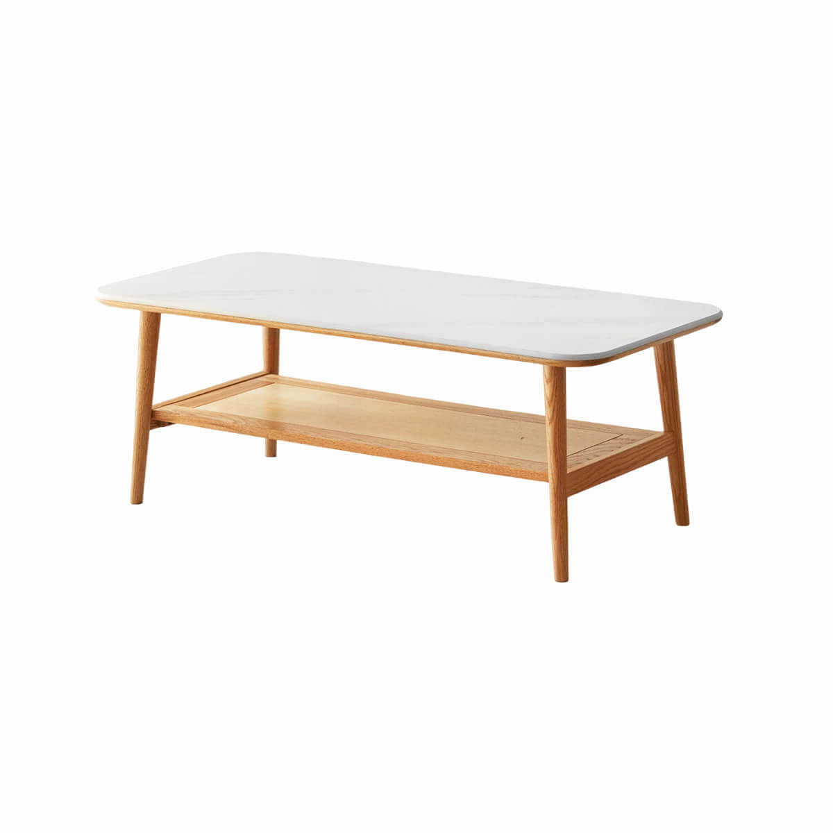 Harlow oak and sintered stone coffee table in natural oak