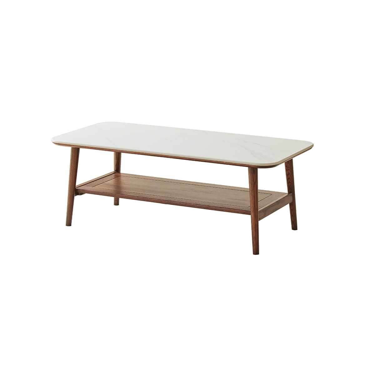 Harlow walnut and sintered stone coffee table