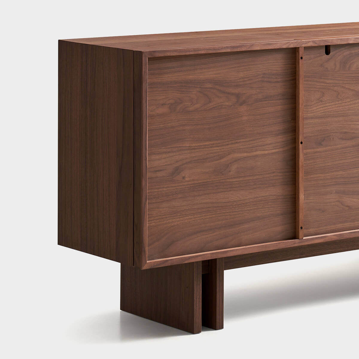 Rear panel construction of Hayley walnut sideboard