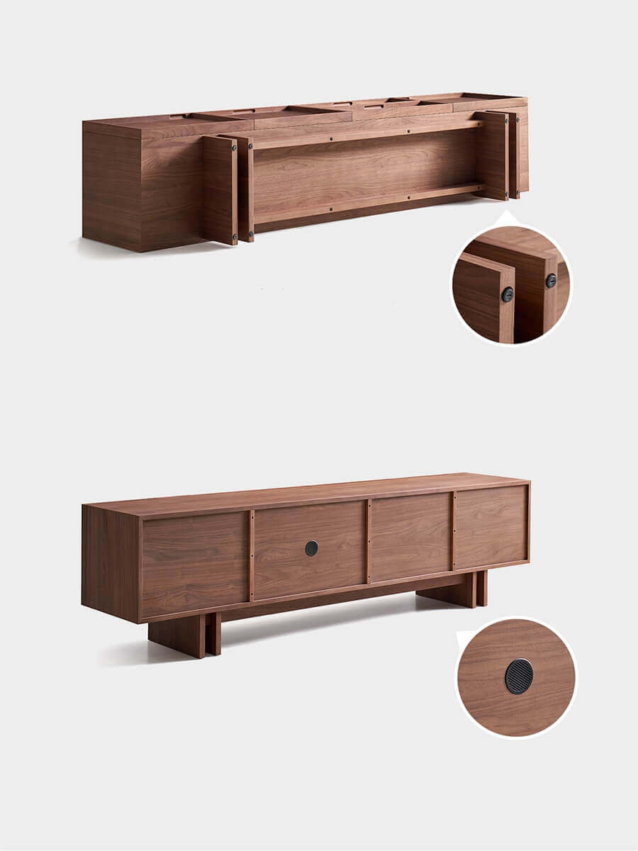 Hayley Walnut TV Unit construction and material detail