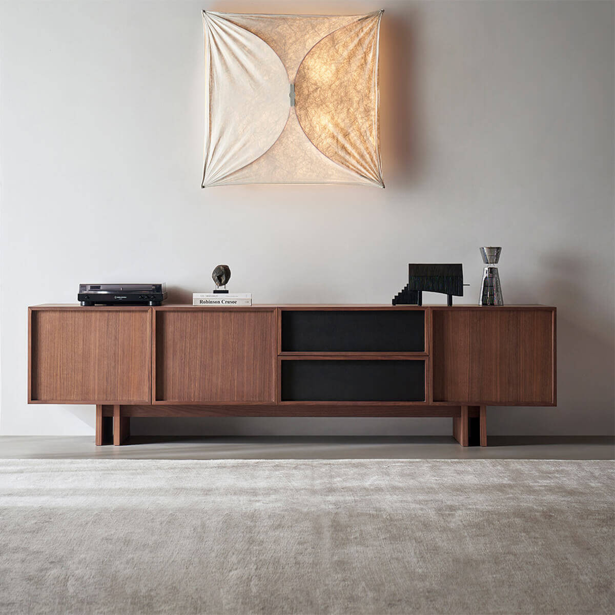 Hayley Walnut TV Unit contemporary living room setting
