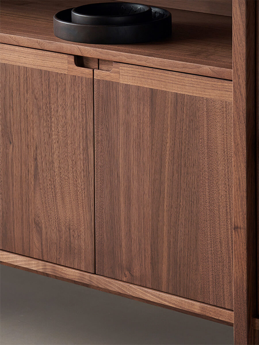 Walnut door finish detail of the Heidelberg Sideboard
