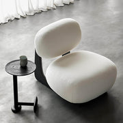Hetty Designer Stool with solid oak frame and cotton-linen blend upholstery
