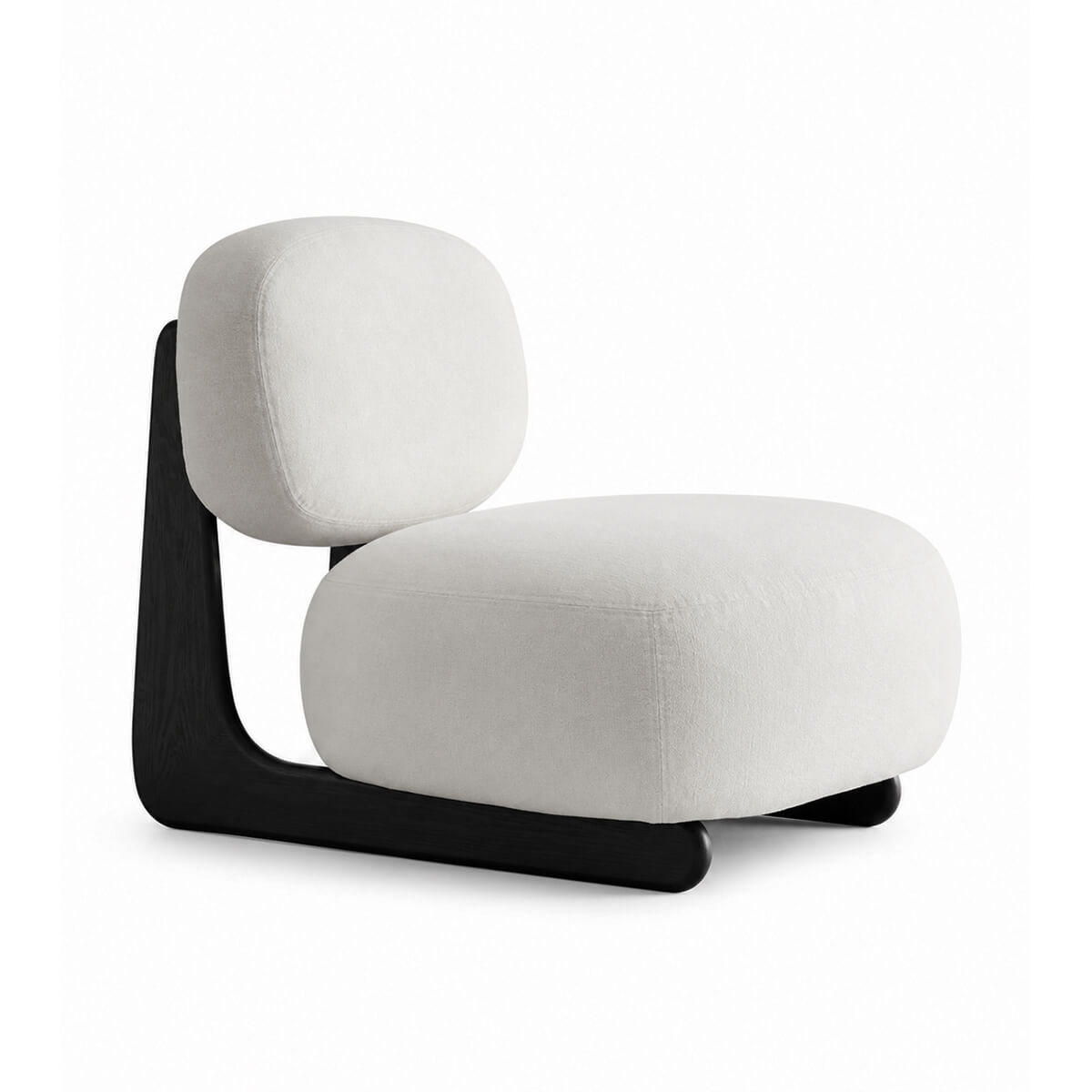 Hetty Designer Stool with solid oak frame and cotton-linen blend upholstery