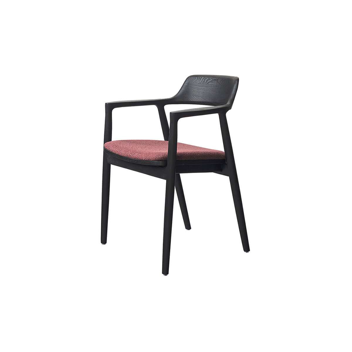 Hiroshima Dining Chair in solid ash wood black