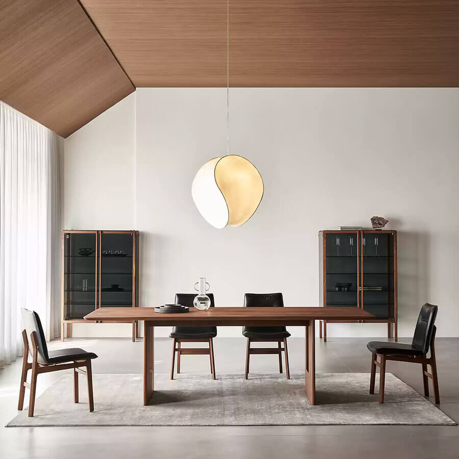 Hudson Solid Walnut Dining Table in Contemporary Home