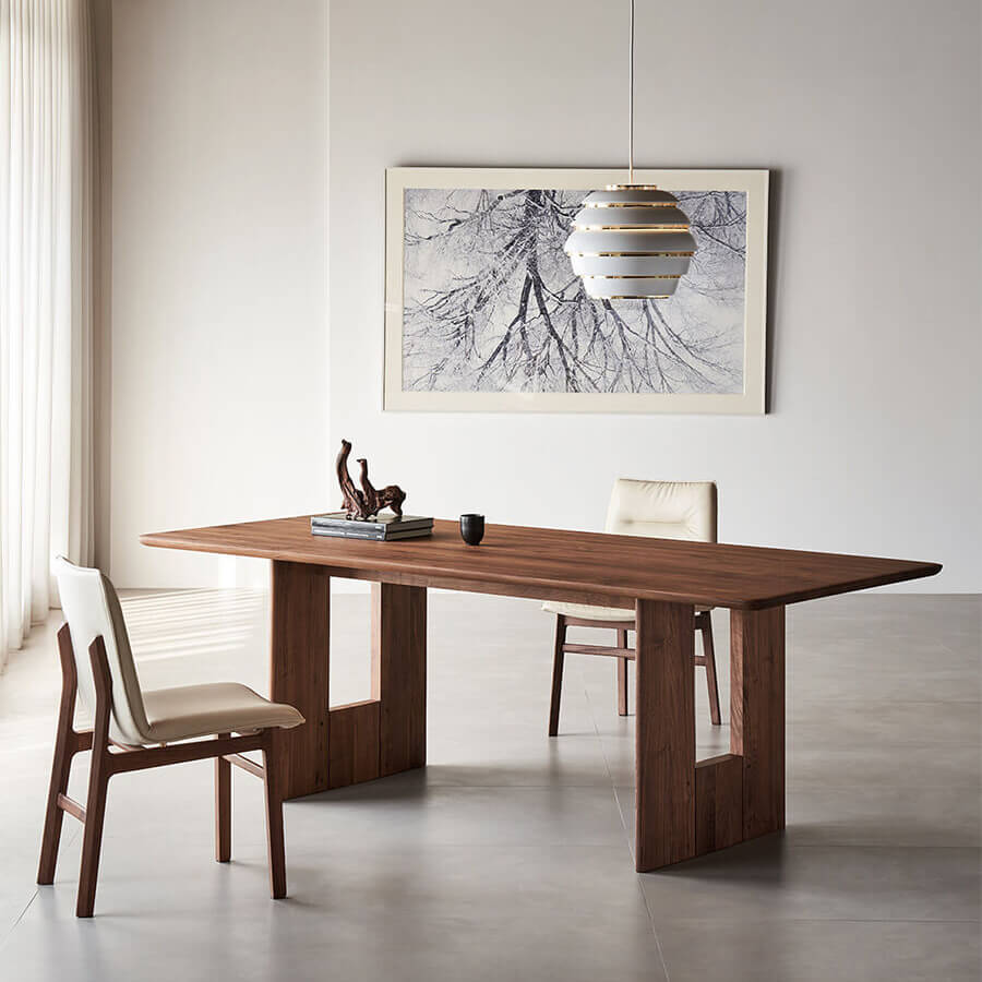Hudson Solid Walnut Dining Table Lifestyle Image