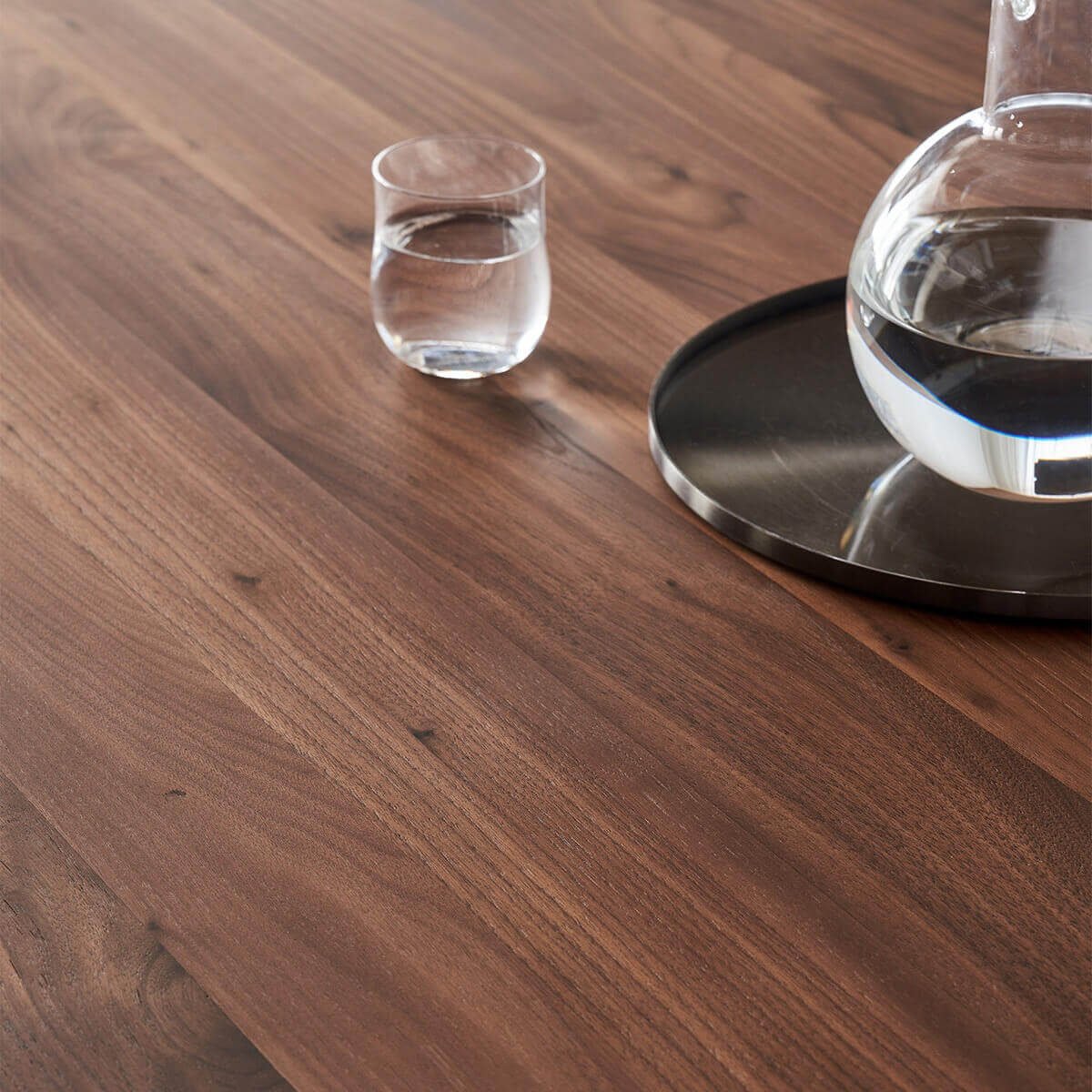 Walnut Grain Detail of Hudson Solid Walnut Dining Table