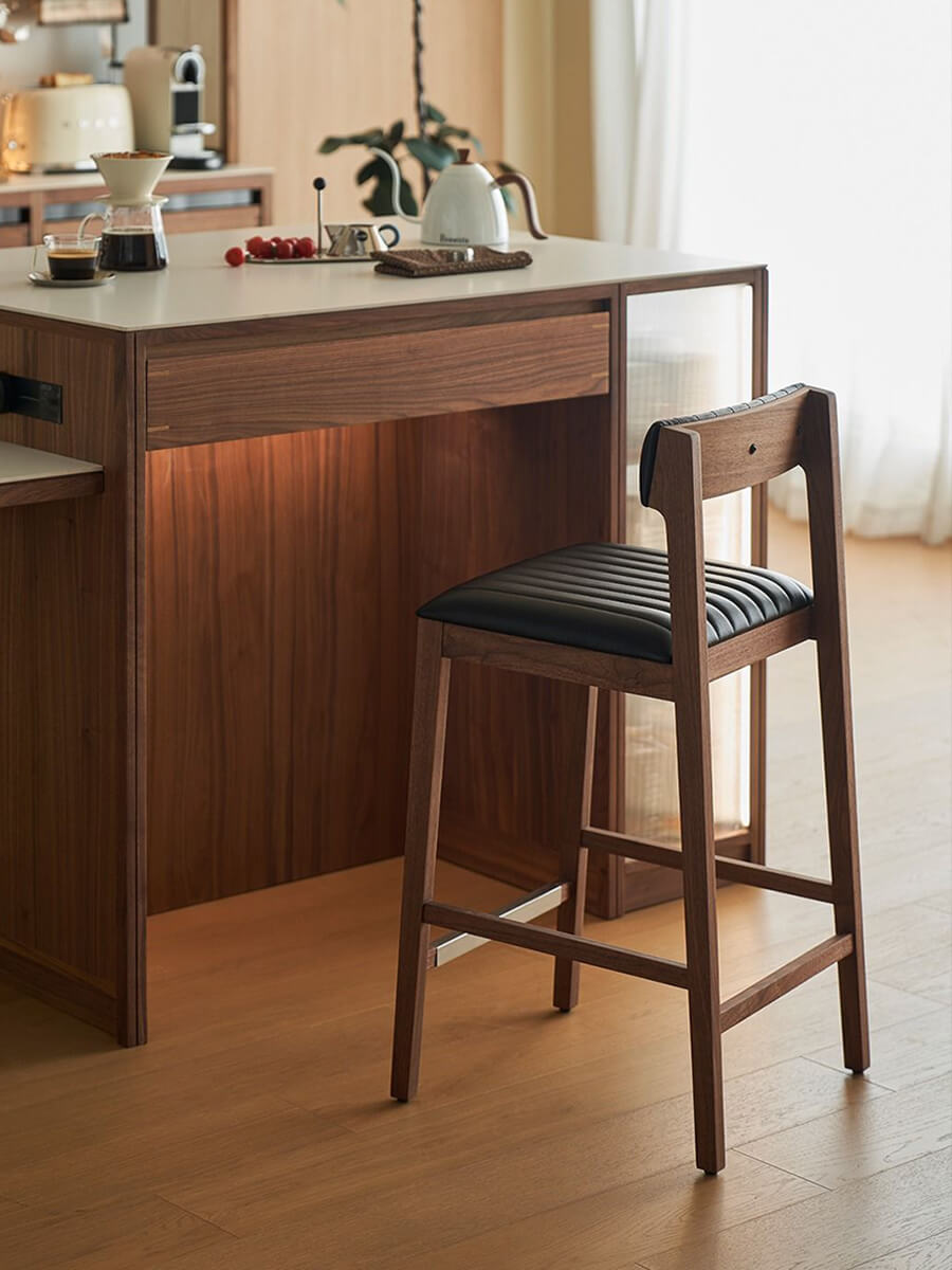 Jackson timber bar stool used for kitchen island