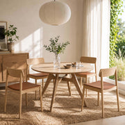 Jacob Round Dining Table in Natural Oak with Betty Dining Chairs