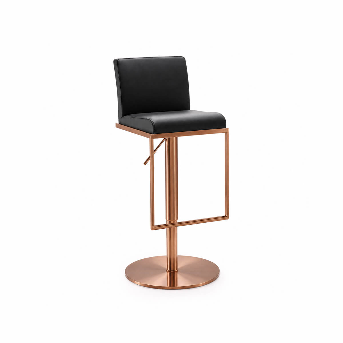 Karly Gas Lift Swivel Bar Stool in copper base finish